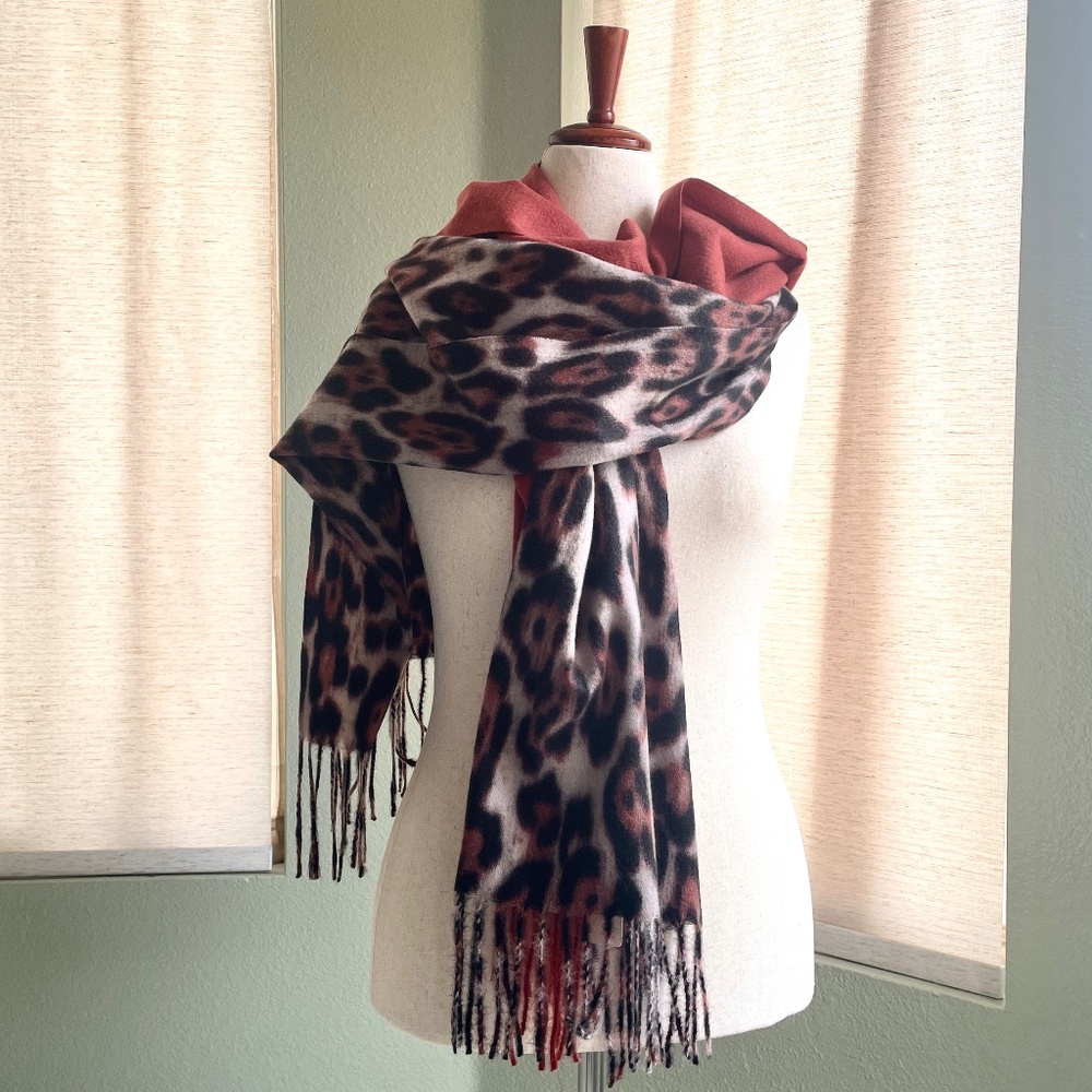 Animal Print Extra Long Scarf or Shawl,  Fadivo New York, NWT